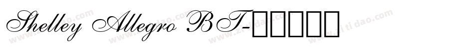 Shelley Allegro BT字体转换